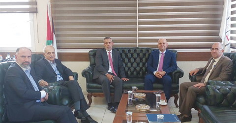 بحث افاق التعاون المشترك بين الطرفين وتطبيق القوانين والانظمة ذات العلاقة محور اللقاء المشترك للرئيس التنفيذي للاتحاد  ونقيب المحامين الأردنيين